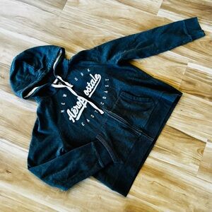 Aeropostale Gray Hoodie with White Accents